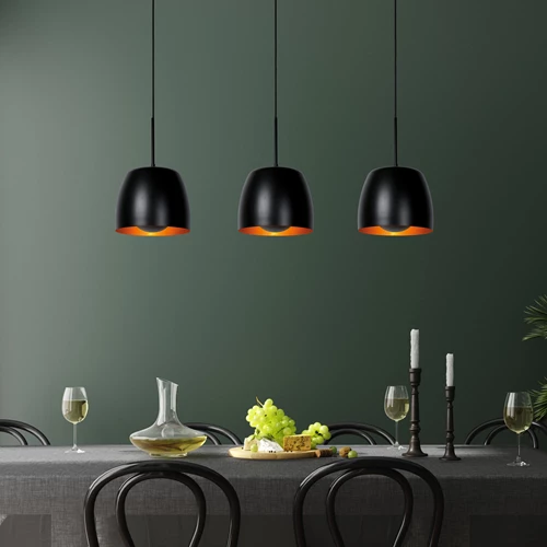 Lucide NOLAN - Hanglamp - 3xE27 - Zwart - sfeer 1